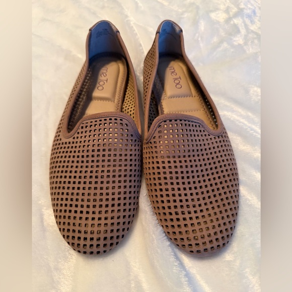 Me Too Brown Perforated Women's Loafers - Picture 3 of 8
